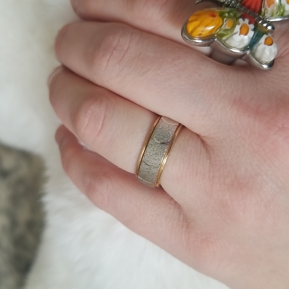 Vintage Joseph Esposito Wedding Band 18K HGE ESPO signed - Picture 6 of 6